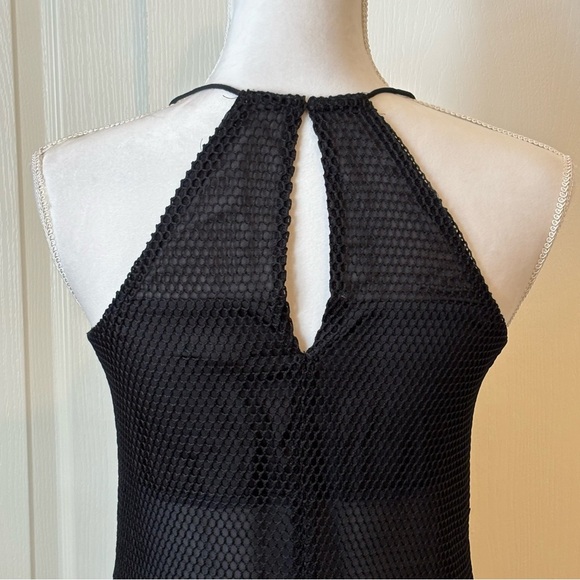 Express Sheer Black Fishnet Top Vintage Y2K XSmall - Picture 5 of 9